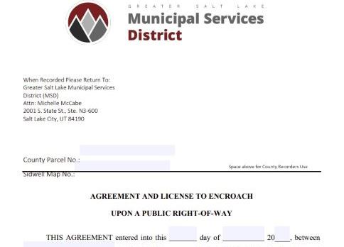 Encroachment Agreement photo for website