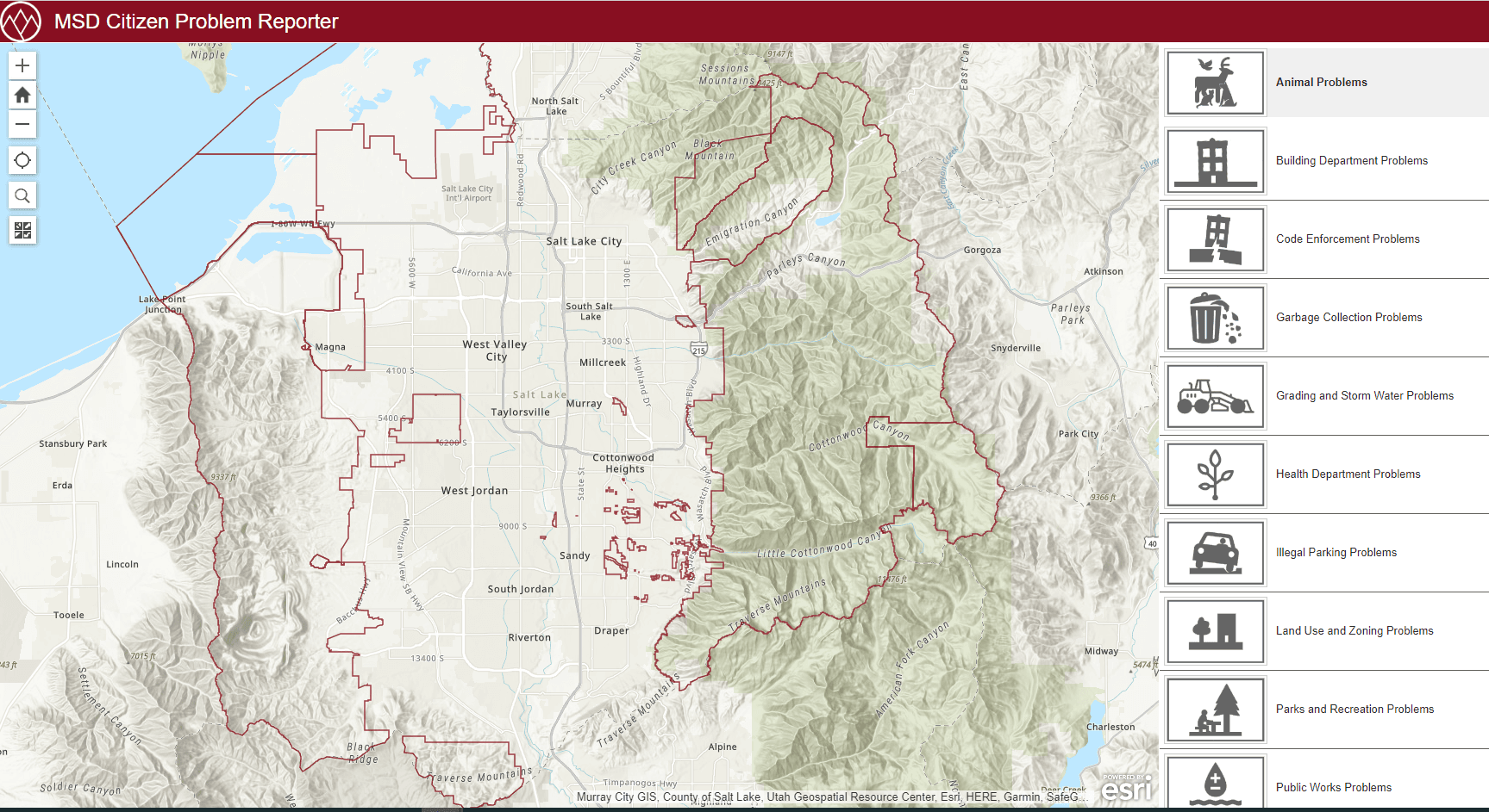 MSD Citizen Problem Reporter Tool 12.5.2022