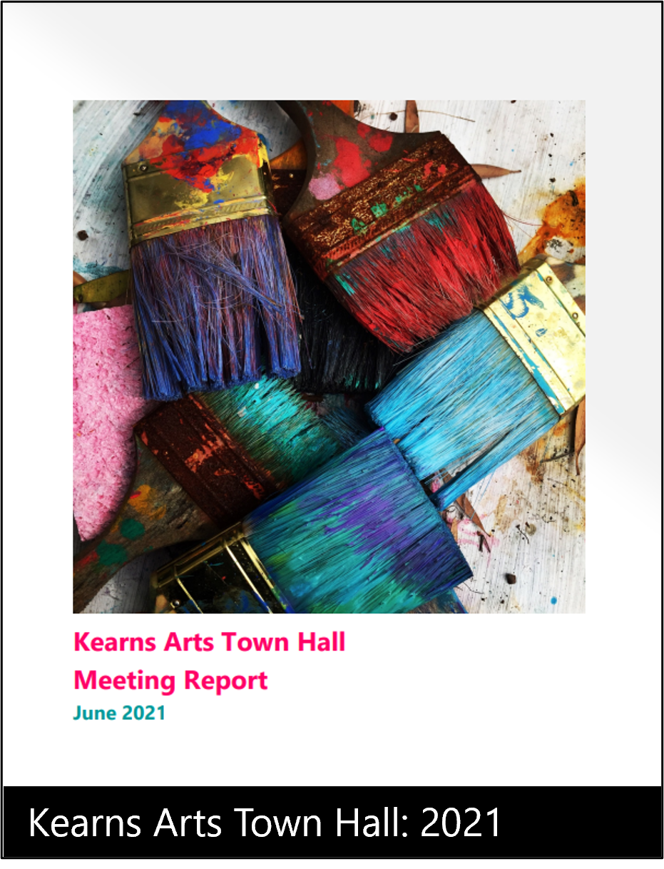 Cover of Arts Town Hall Report. Click on the image to read the report.