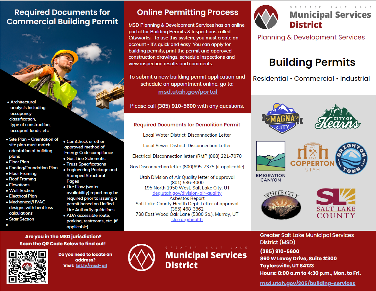 Photo of the MSD Building Permit brochure 