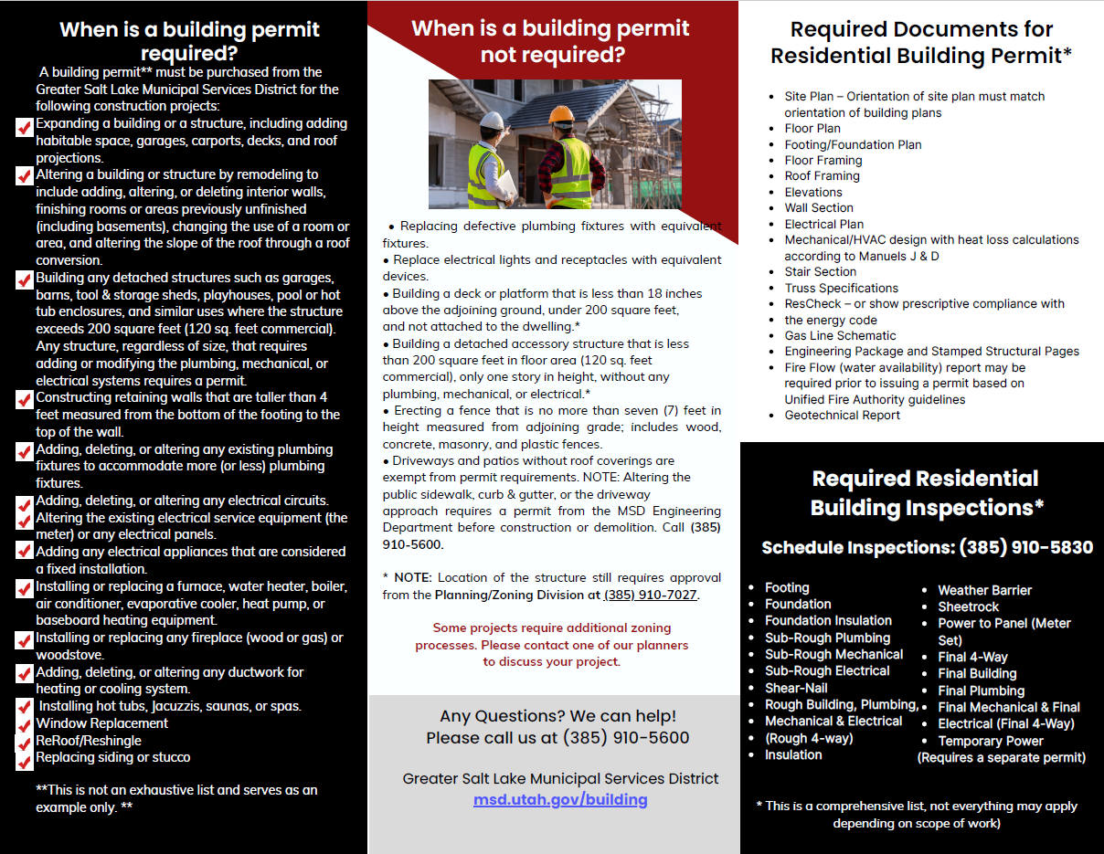 Photo of MSD Building License brochure Page 2